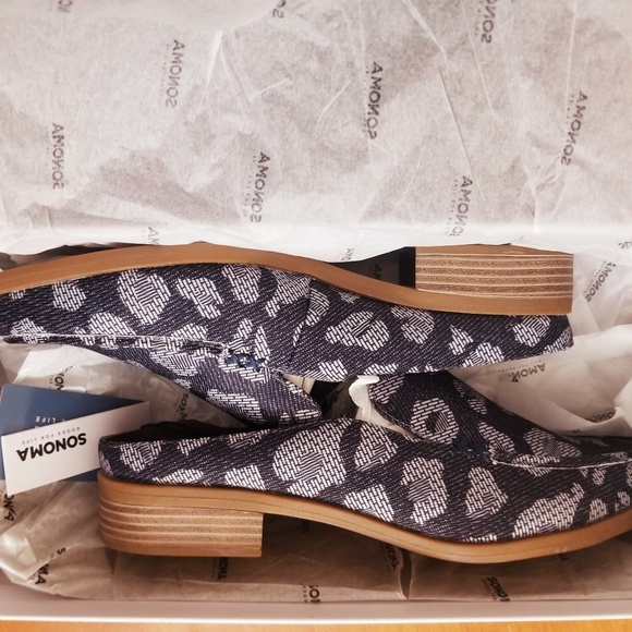 Mules Blue Leopard Denim Look Sonoma Kelly - Picture 4 of 8